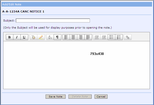 Creating and Modifying Account Notes