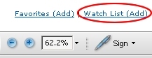 Watch List (Add) - Viewing Document