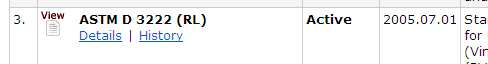ASTM Redline in Results List