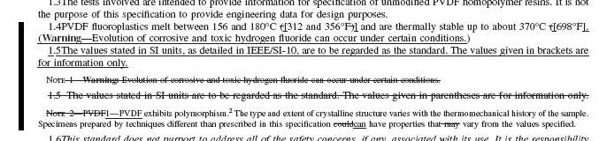 ASTM Redlined Section